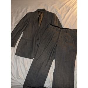 Vintage C&R Clothiers Bespoke Suit Worsted Wool Made in USA 44R 39-28 pants